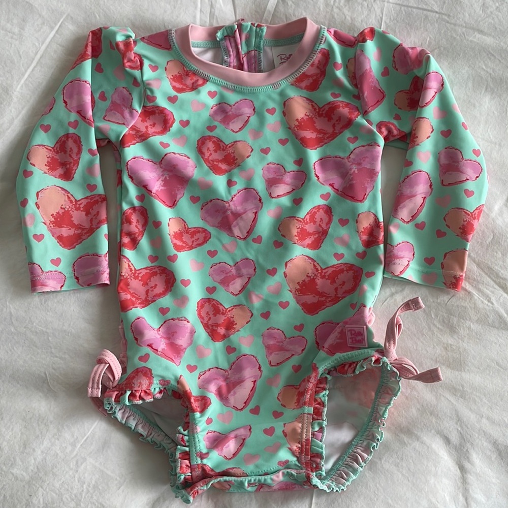 Ruffle Butts Long Sleeve One Piece Rash Guard
